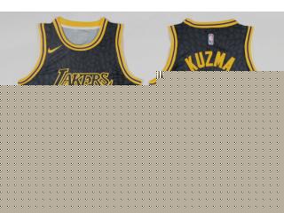Nike Los Angeles Lakers 0 Kyle Kuzma Basketball Jersey Black Fan Edition