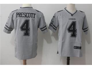 Dallas Cowboys 4 Dak Prescott Gray II Limited Football Jersey