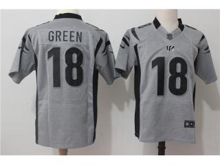 Cincinnati Bengals 18 A.J. Green Gray II Limited Football Jersey