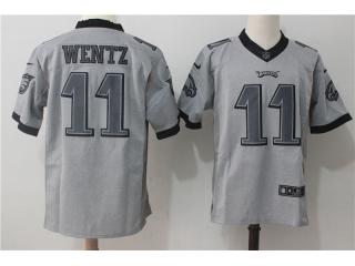 Philadelphia Eagles 11 Carson Wentz Gray II Limited Football Jersey