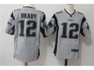 New England Patriots 12 Tom Brady Gray II Limited Football Jersey