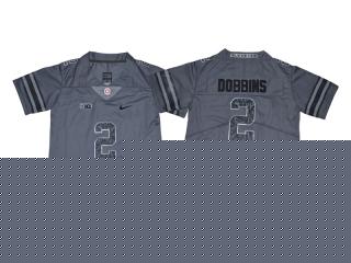Youth 2017 New Ohio State Buckeyes 2 J.K. Dobbins Limited College Football Jersey Gray