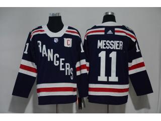 Adidas New York Rangers 11 Mark Messier Ice Hockey Jersey Navy Blue