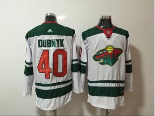 Adidas Minnesota Wild 40 Devan Dubnyk Ice Hockey Jersey White
