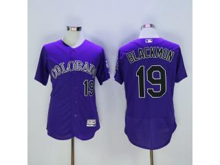 Colorado Rockies 19 Charlie Blackmon Flexbase Baseball Jersey purple