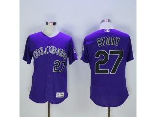 Colorado Rockies 27 Trevor Story Flexbase Baseball Jersey purple