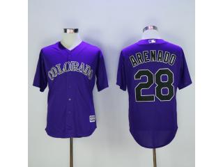 Colorado Rockies 28 Nolan Arenado Baseball Jersey purple Fan version