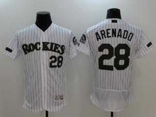 Colorado Rockies 28 Nolan Arenado Flexbase Baseball Jersey White