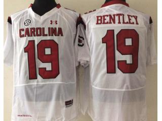 South Carolina Gamecock 19 Jake Bentley College Football Jersey White