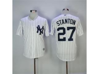 New York Yankees 27 Giancarlo Stanton Baseball Jersey White Fan version