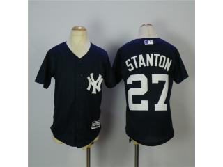 Youth New York Yankees 27 Giancarlo Stanton Baseball Jersey Navy Blue