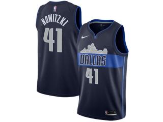 Nike Dallas Mavericks 41 Dirk Nowitzki Basketball Jersey Black Fan Edition