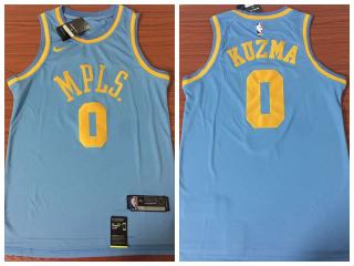 Nike Los Angeles Lakers 0 Kyle Kuzma Basketball Jersey Blue Fan Edition
