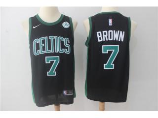 2017-2018 Nike Boston Celtics 7 Jaylen Brown Basketball Jersey Black Fan Edition