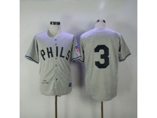 Philadelphia Phillie 3 Hunter Pence Baseball Jersey Gray Retro