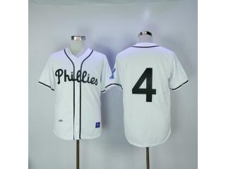 Philadelphia Phillie 4 Lenny Dykstra Baseball Jersey White Retro