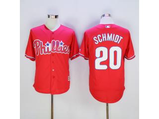 Philadelphia Phillie 20 Mike Schmidt Baseball Jersey Red Fan version