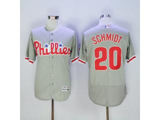 Philadelphia Phillie 20 Mike Schmidt Flexbase Baseball Jersey Gray