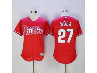 Philadelphia Phillie 27 Aaron Nola Flexbase Baseball Jersey Red