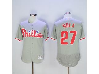 Philadelphia Phillie 27 Aaron Nola Flexbase Baseball Jersey Gray