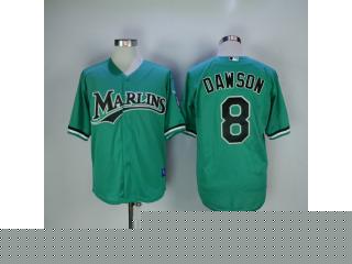 Miami Marlins 8 Andre Dawson Baseball Jersey Blue Retro