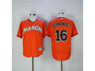 Miami Marlins 16 Jose Fernandez Baseball Jersey Orange fans
