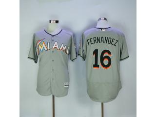 Miami Marlins 16 Jose Fernandez Flexbase Baseball Jersey Gray