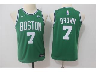 Youth 2017-2018 Nike Boston Celtics 7 Jaylen Brown Basketball Jersey Green Fan Edition