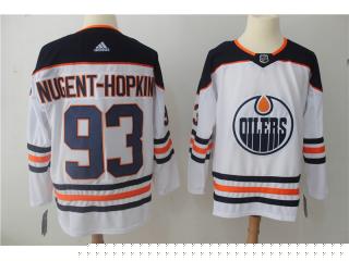 Adidas Edmonton Oilers 93 Ryan Nugent-Hopkins Ice Hockey Jersey White