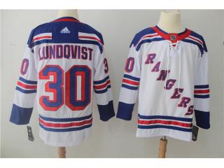 Adidas New York Rangers 30 Henrik Lundqvist Ice Hockey Jersey White