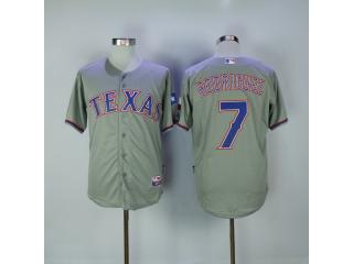Texas Rangers 7 Ivan Rodriguez Baseball Jersey Gray