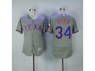 Texas Rangers 34 Nolan Ryan Flexbase Baseball Jersey Gray