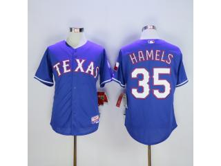Texas Rangers 35 Cole Hamels Baseball Jersey Blue