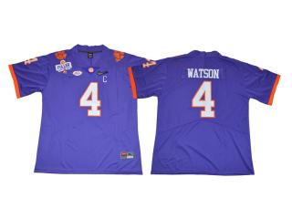 2017 Men Clemson Tigers 4 DeShaun Watson Diamond Quest Limited Jersey Purple