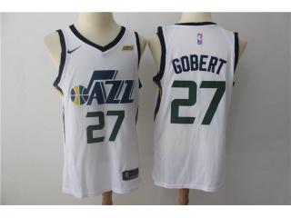 2017-2018 Nike Utah Jazz 27 Rudy Gobert Basketball Jersey White Fan Edition