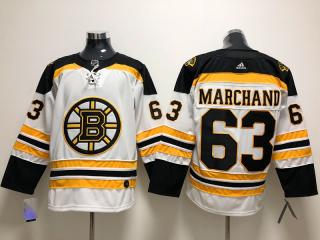 Adidas Boston Bruins 63 Brad Marchand Ice Hockey Jersey White