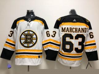 Adidas Boston Bruins 63 Brad Marchand Ice Hockey Jersey White