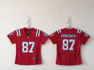Women New England Patriots 87 Rob Gronkowski Football Jersey Legend Red