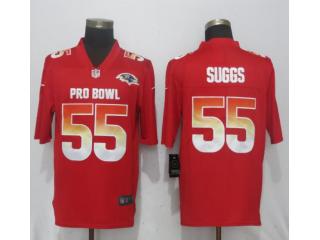 2018 All Stars Baltimore Ravens 55 Terrell Suggs Pro Bowl Limited Football Jersey Red