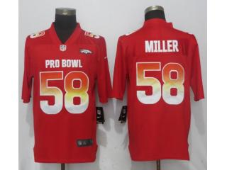 2018 All Stars Denver Broncos 58 Von Miller Pro Bowl Limited Football Jersey Red