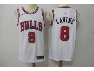 2017-2018 Nike Chicago Bulls 8 Zach LaVine Basketball Jersey White Fans Edition