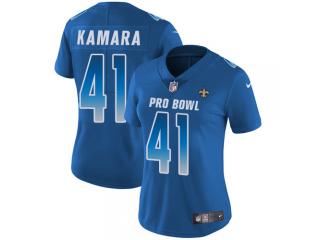 Women 2018 all star New Orleans Saints 41 Alvin Kamara Football Jersey Legend Blue