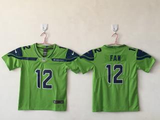 Youth Seattle Seahawks 12 12th Fan Football Jersey Legend Green