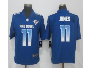 2018 all star Atlanta Falcons 11 Julio Jones Football Jersey Legend Blue