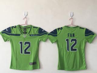 Women Seattle Seahawks 12 12th Fan Football Jersey Legend Green