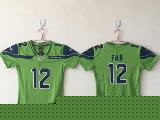 Women Seattle Seahawks 12 12th Fan Football Jersey Legend Green