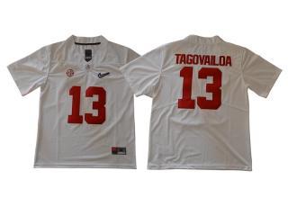 2018 Alabama Crimson Tide 13 Tua Tagovailoa Limited College Football Jersey White Diamond Edition