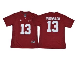 Women 2018 Alabama Crimson Tide 13 Tua Tagovailoa College Football Jersey Red