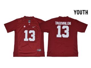 Youth 2018 Alabama Crimson Tide 13 Tua Tagovailoa College Football Jersey Red