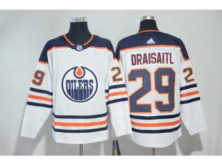 Adidas Edmonton Oilers 29 Leon Draisaitl Ice Hockey Jersey White